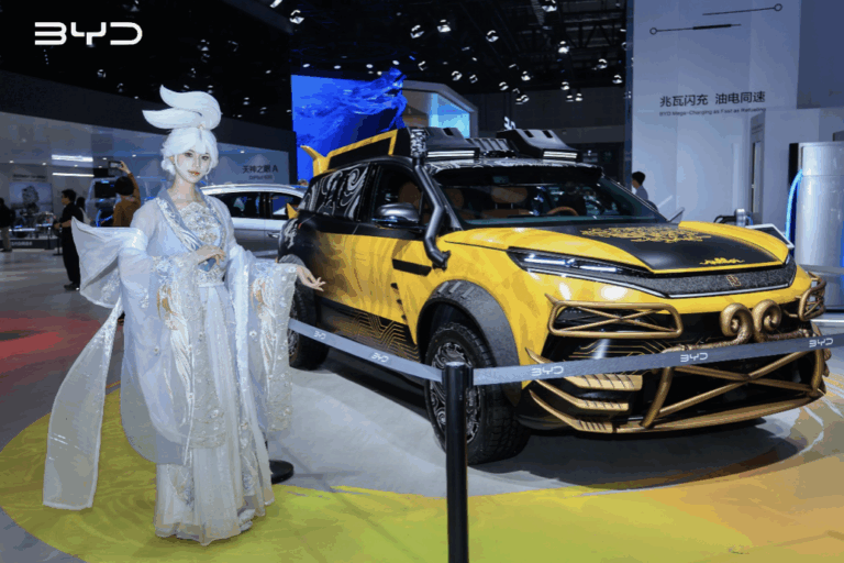 BYD apresenta inovações em mobilidade elétrica no Salão do Automóvel de Xangai 2025